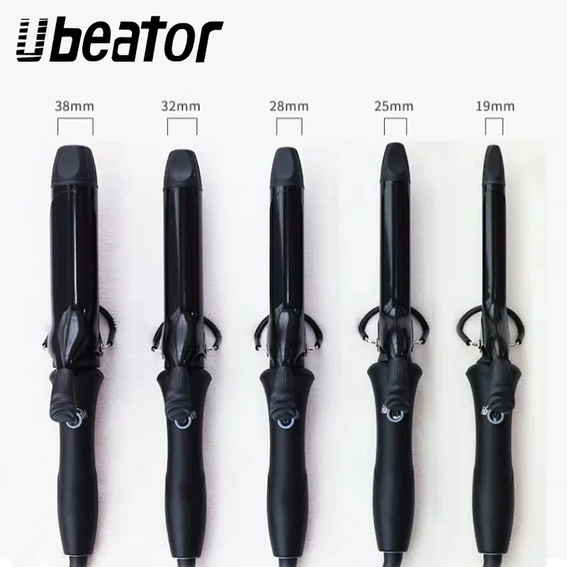 hair curler 19 25 28 32 38mm professional curling iron curl wave machine black white ceramic glaze pear flower cone electric