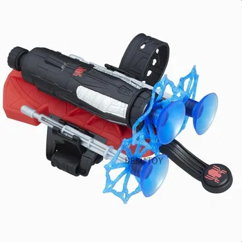 New Spiderman Anime Figures PVC Funny Spider Man Launcher Set Gloves Model Toys for Kids Brinquedos New Year's Gift