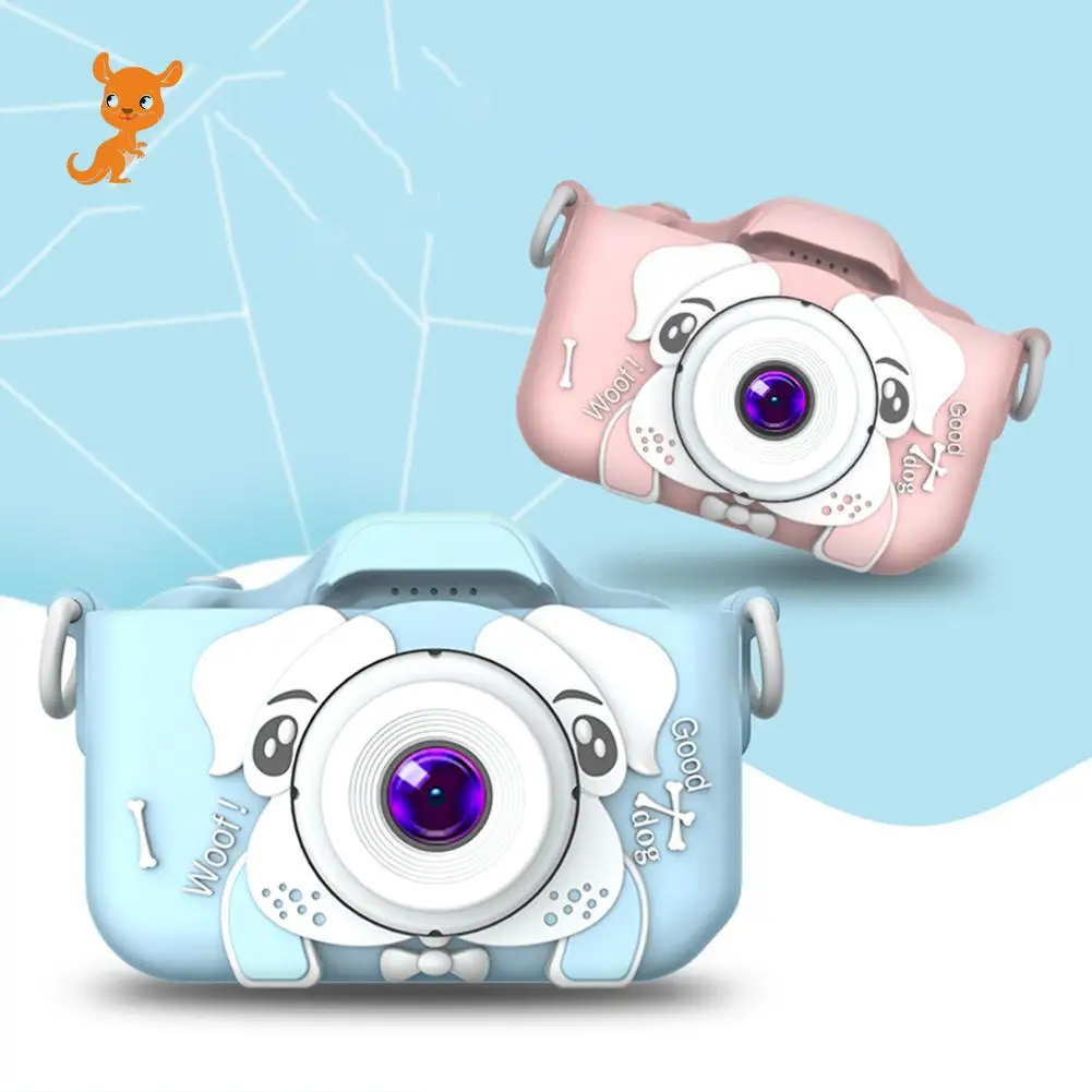 

Cartoon Children Digital Camera IPS Color Screen 2.0inch Children's Educational Toys Double Lens Mini Camera Toys Gifts For Kids
