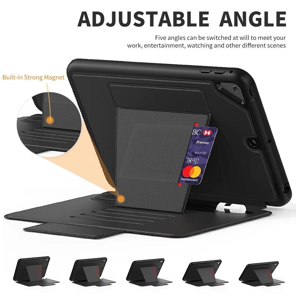 Heavy Duty Armor Shockproof Case For iPad Mini 6 5 4 Air4 10.9 10.2 9.7 Silicone Leather Smart Cover For iPad Pro 11 Air11 ipad case tablet case