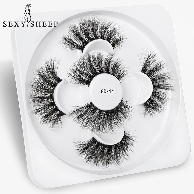 

SEXYSHEEP 3pairs 8D 25mm Mink Lashes Natural Long False Eyelashes Volume Fake Lashes Makeup Extension Eyelashes maquiagem