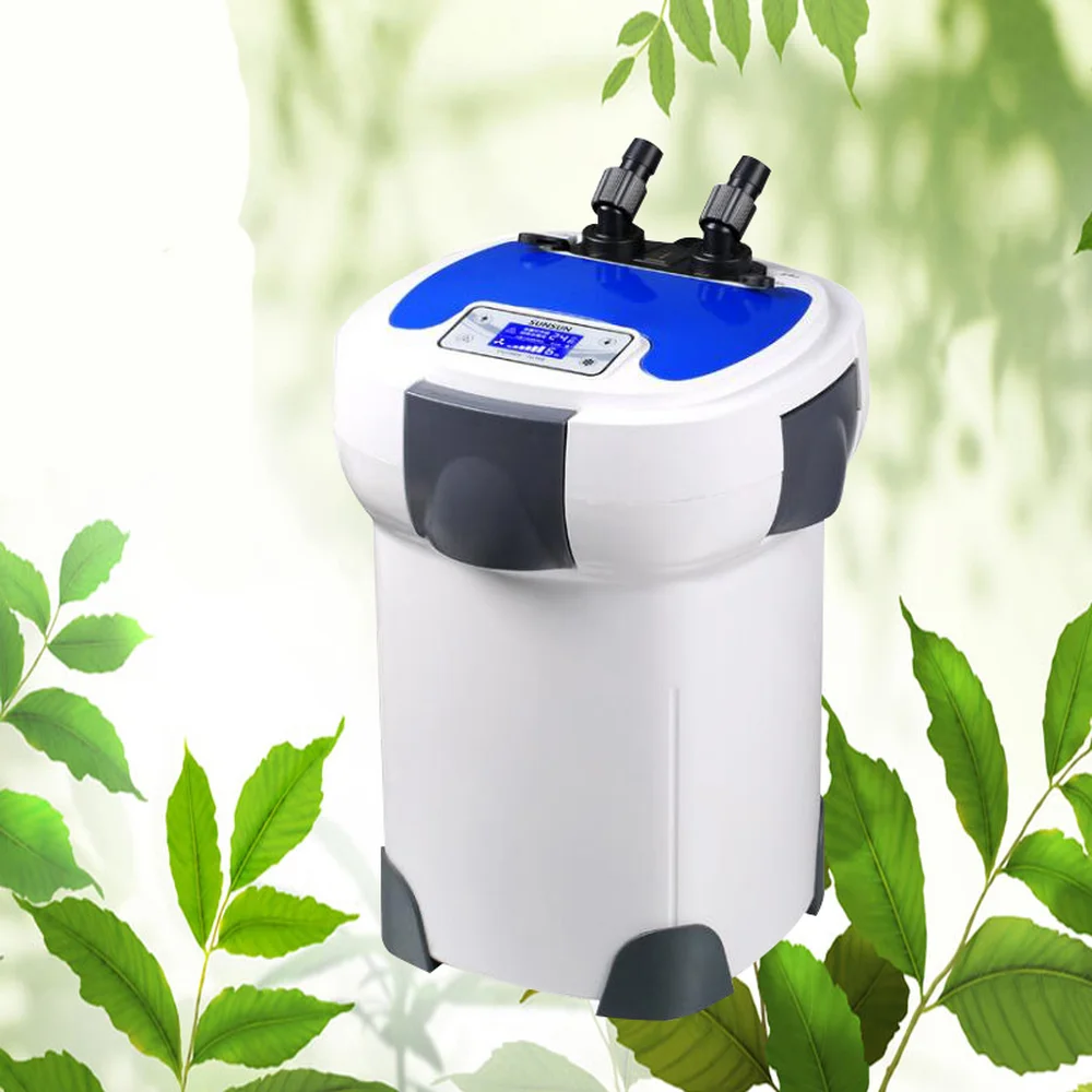 Kaufen 3000L h SUNSUN HW 3000 LCD Display 4 Bühne Aquarium Externe Kanister Filter mit 9W UV Sterilisator für fisch Tank Bis zu 300 750L