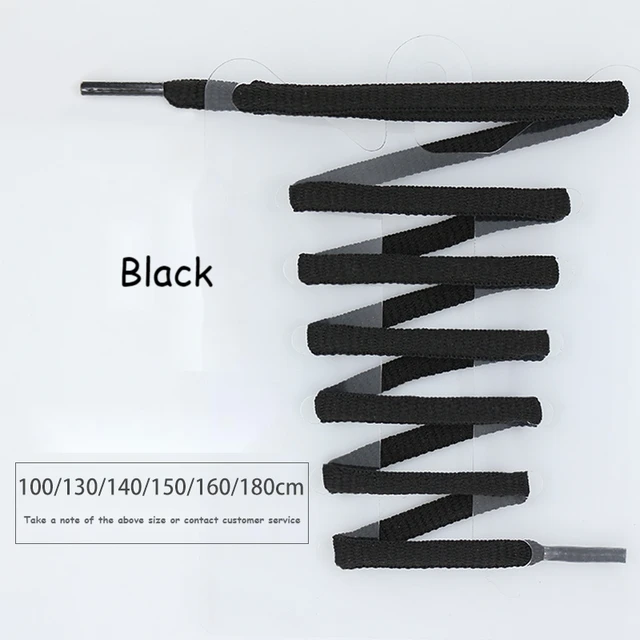 Oval Shoe laces 24 Color Half Round Athletic ShoeLaces for Sport/Running Shoes Shoe Strings 100/120/140/160/180cm Shoelace black