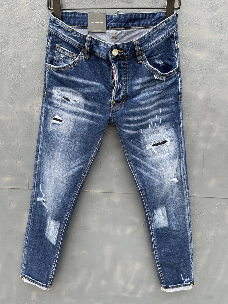 Men Jeans Drawstring Dsquared2 Waist Desighner Jean Pants Summer Mens