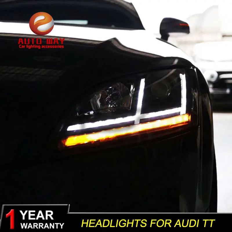 Автомобильный Стайлинг чехол для передней фары Audi TT передние 2006 2014 светодиодный