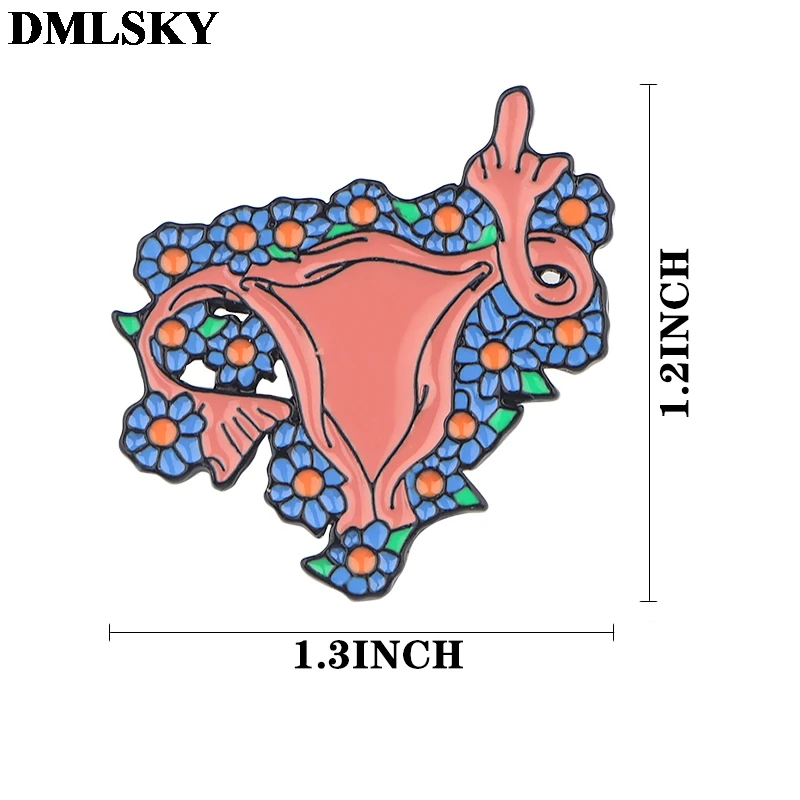 DMLSKY, феминистские булавки, эмалированные броши, Металлические Булавки, феминистские значки, значки на шляпу, шпильки на лацкане для девушек, шпильки для матки, булавки на галстук, подарки M4063