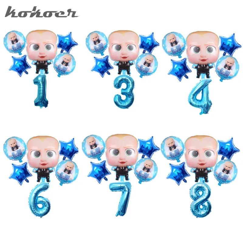 Новый 30 inch номер Фольга воздушные шары Boss Baby шар детского дня рождения на возраст
