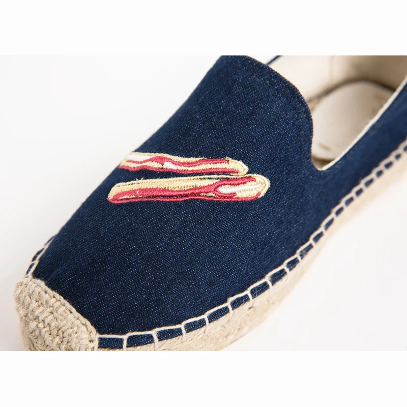 Эспадрильи женские на толстой платформе с вышивкой|Обувь без каблука| |