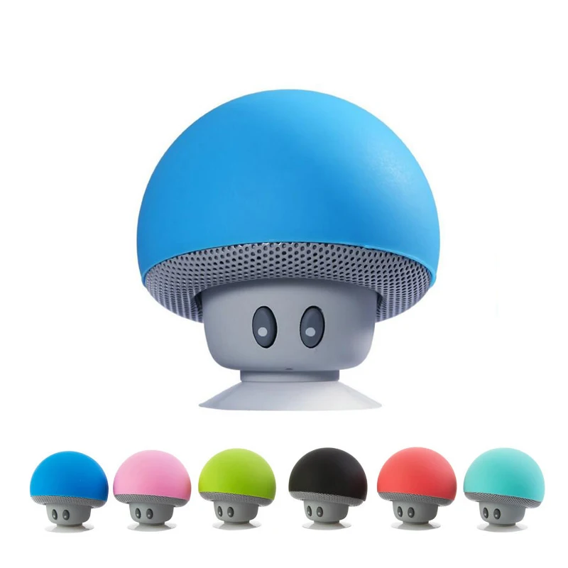 WPAIER Cartoon Mushroom Wireless Bluetooth speaker waterproof sucker mini bluetooth speaker audio outdoor portable Bracket