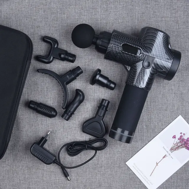 7 Heads LCD Touch 30 Speed High Frequency Massage Gun Muscle Relax Body Relaxation Electric Massager Therapy 5