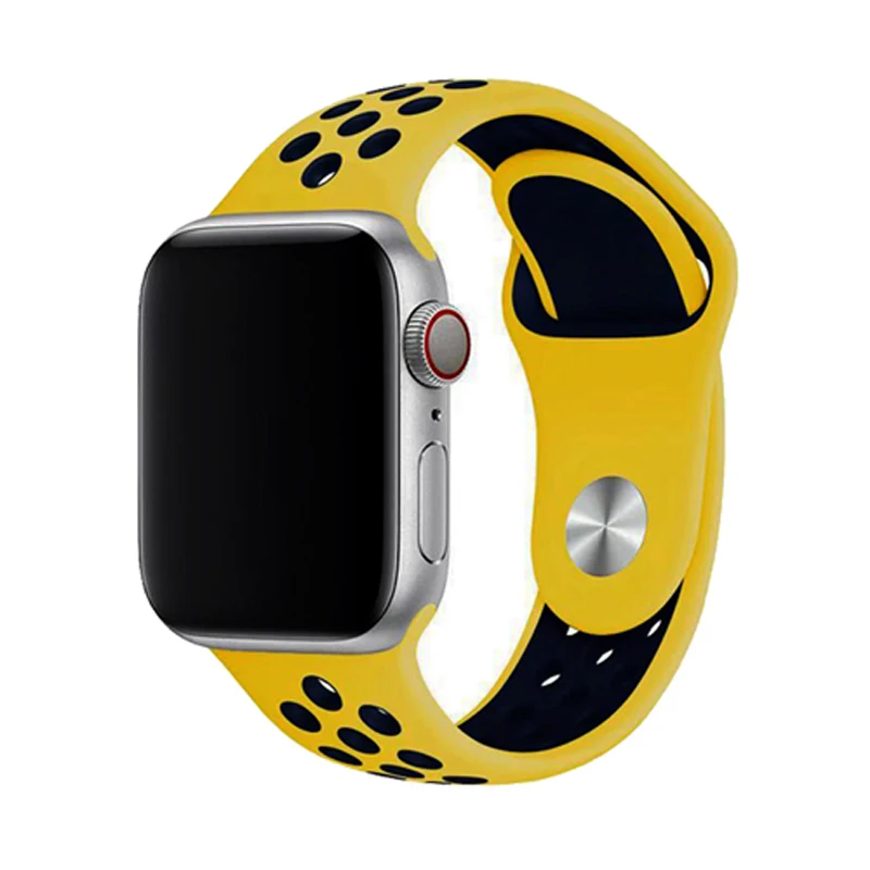 Спортивный ремешок для часов для apple watch группа 4 5 44 мм 40 мм correas, 42 мм, 38 мм, версия наручных часов iwatch, браслет series 5/4/3/2/1 силиконовый ремешок для часов с резиновой лентой