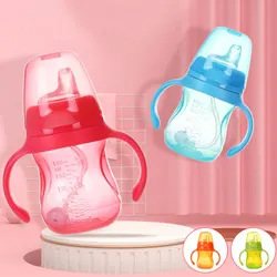 180ml Baby Feeding Cup with Straw Children Learn Feeding Drinking Bottle Kids Training Cup Baby Feeding Bottle