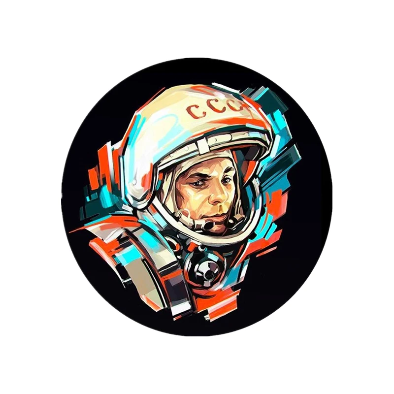 

Cartoon Yuri Gagarin Soviet Astronaut Car Sticker Vinyl Auto Accessories Car Window Car Styling Decal PVC 15cm*15cm