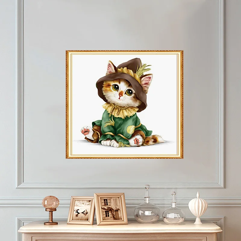Алмазная 5D мозаика Meian Cat с квадратными стразами набор для алмазной 3D живописи