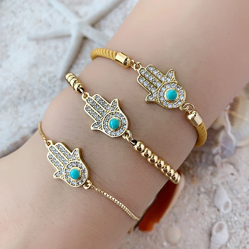 fashion shiny cz fine fashion bracelet rainbow colorful square cz trendy Adjustable luxury crystal bracelet for women jewelry