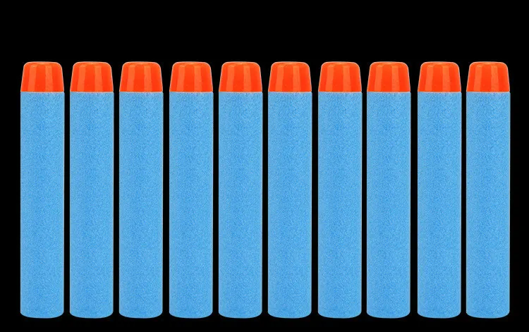 EVA Мягкая головка с полым отверстием, 7,2 см, запасная часть, пулевые дротики для игрушечного пистолета, эластичная пена, Мягкая головка, эластичная универсальная, есть семь цветов