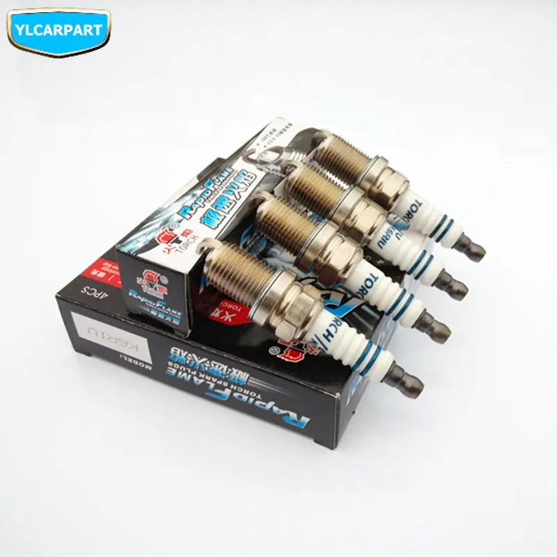 Автомобильный иридиевая Свеча зажигания авто лампы в форме свечи для Geely LC крест