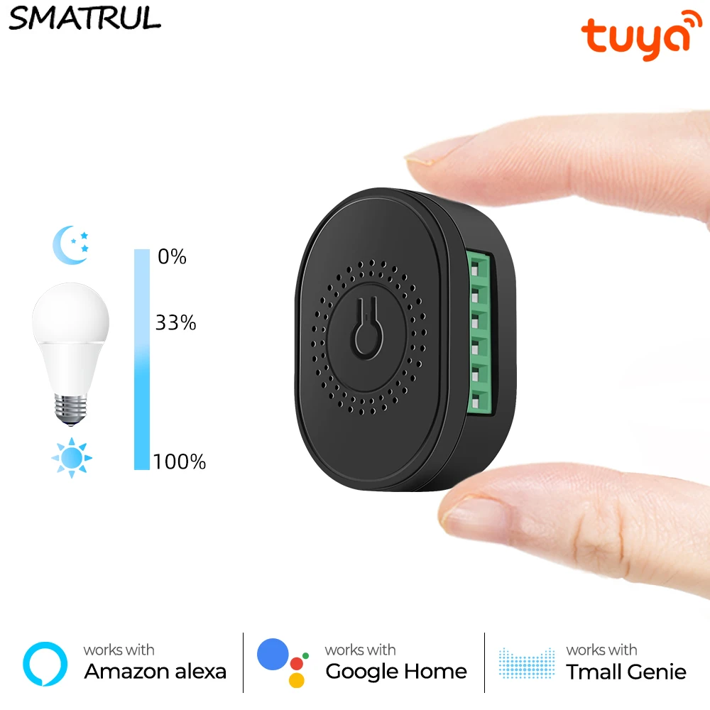 SMATRUL Tuya DIY Mini WiFi Smart LED Dimmer Switch Light Module App