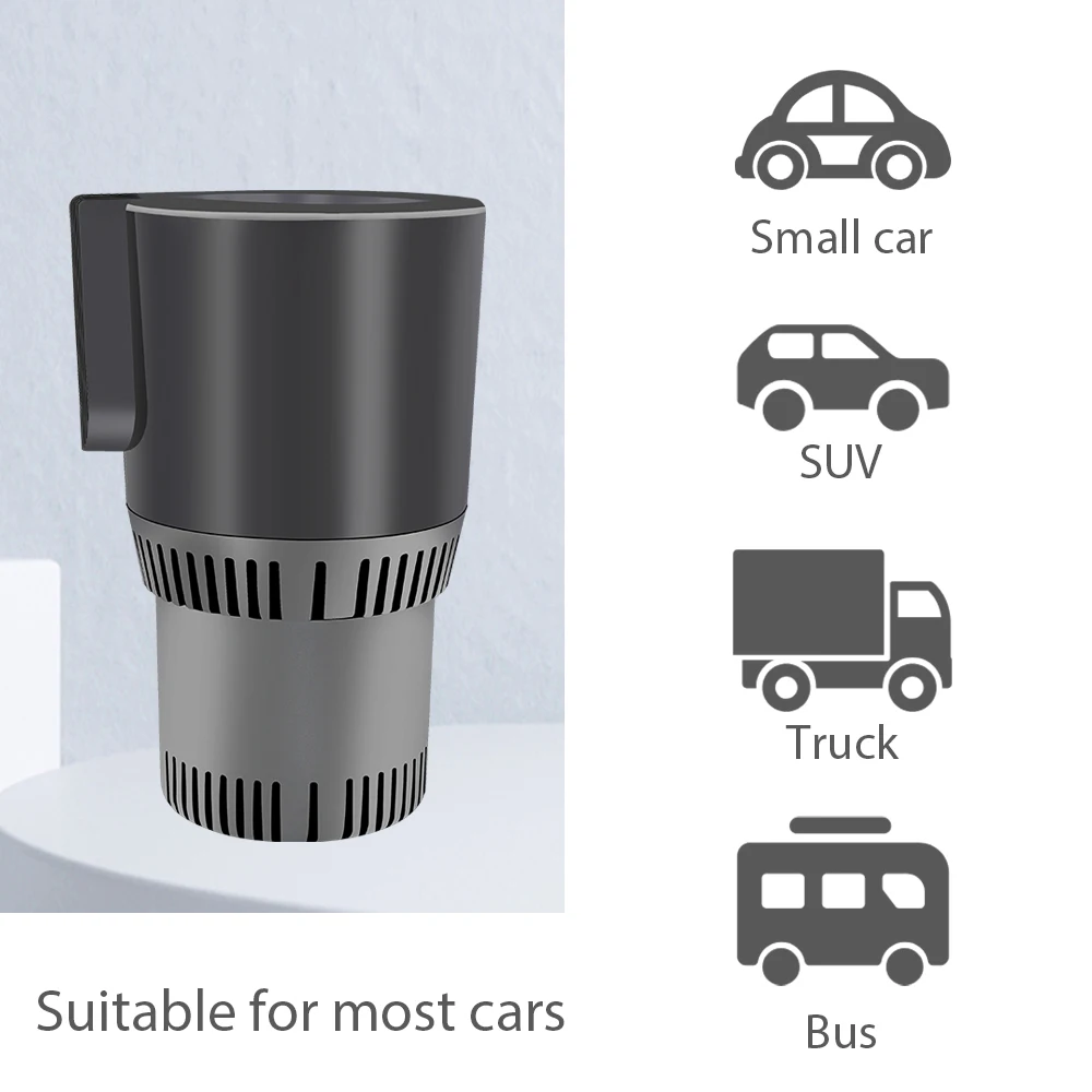 Airpow 2-in-1 Portable Car Cup Warmer Cooler Smart Cup Mug Holder Freezing  Heater Cups for Whiskey Cocktail Beer Coffee Tea 