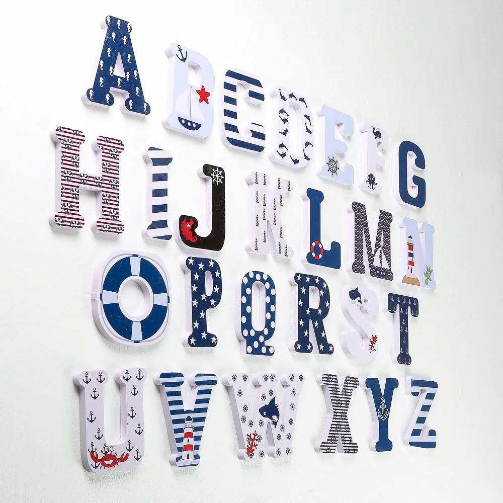 3D ПВХ Uppercase английский стикеры буквы алфавита детская комната украшение
