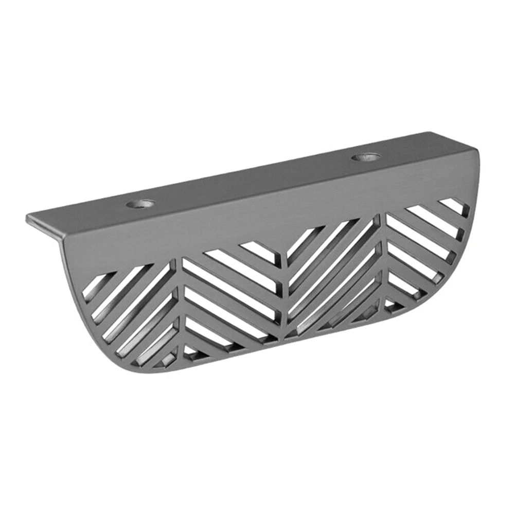 gray 64mm Мебель в форме листа ручка ящика Ручка Шкаф Тянет современный для шкафа дома L9#2 - Цвет: gray 64mm