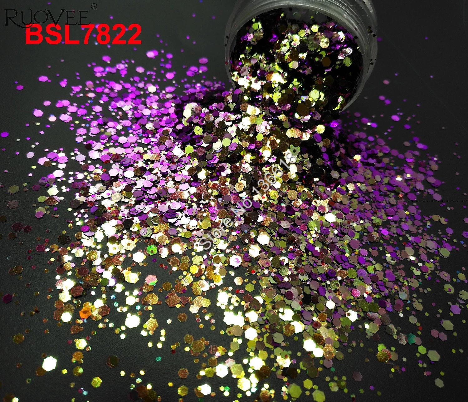 BSL7822-Chameleon блестки смешанные металлические блеск Шестигранная форма дизайн ногтей для ремесла украшения макияж Facepainting DIY аксессуары