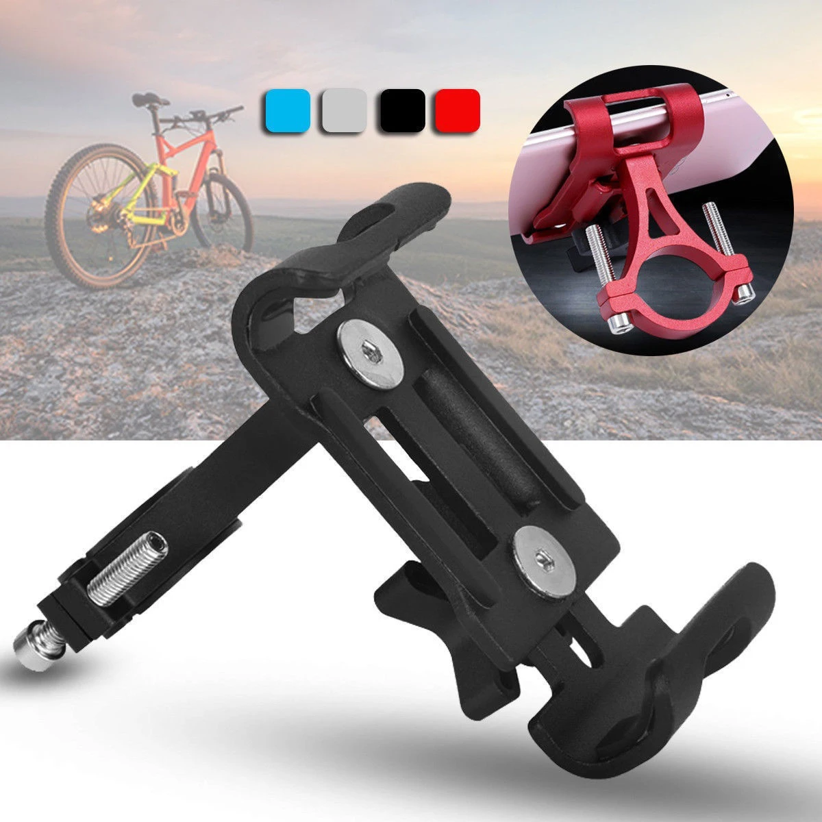 

Bicycle Motorcycle Bike Phone Holder Handlebar Mount Bracket Cell Phone