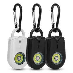 Porte clés d'alarme de sécurité personnelle, lumière LED, alarme d'auto défense, sirène pour femmes 