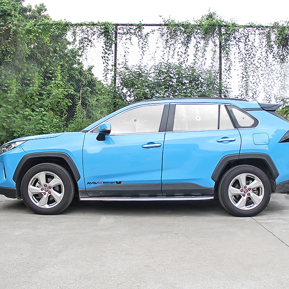 Car Windshield Sun Shade Window Visor Cover Sunshade Anti UV Reflector 11Pcs for Toyota RAV4 XA50 2019 2020 Exterior Accessories