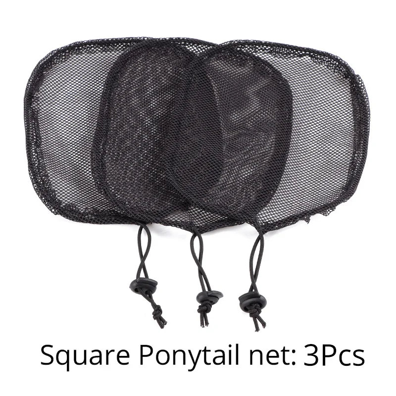3Pcs-Square Styles Nunify 1-5 шт./лот материал для изготовления булочек для волос, хвостик для изготовления сеток, эластичная сетка для волос, булочка для волос, для изготовления с лиловой сеткой для парика - Цвет: 3Pcs-Square Styles