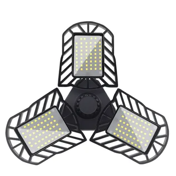 

60W E27 LED Garage Light Deformable Ceiling Light For Home Warehouse Work shop Folding Three-Leaf Deformation Lamp Gift#35