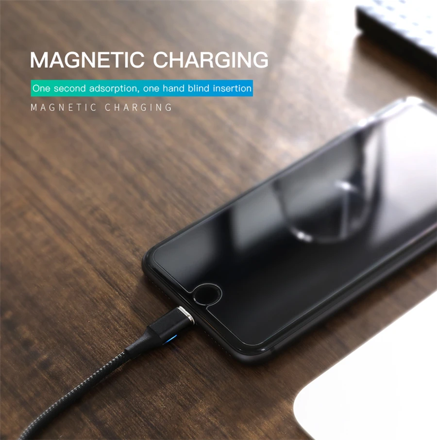 3A Magnetic Cable Micro USB Type C Fast Charging Data Cable For iPhone SAMSUNG S10+ S9 XIAOMI Mi9 QC3.0 LED Magnet Charger Wire (9)