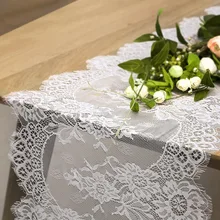 Модные белые кружевные полозья для стола 14x120 Винтажный кружевной журнальный столик, Кухонное постельное белье для дня рождения, свадьбы, вечеринки, свадьбы