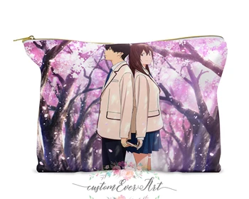 

Sakura Yamauchi cosmetic bag clear toiletry bag zipper pouch small makeup bag cute travel bag for women