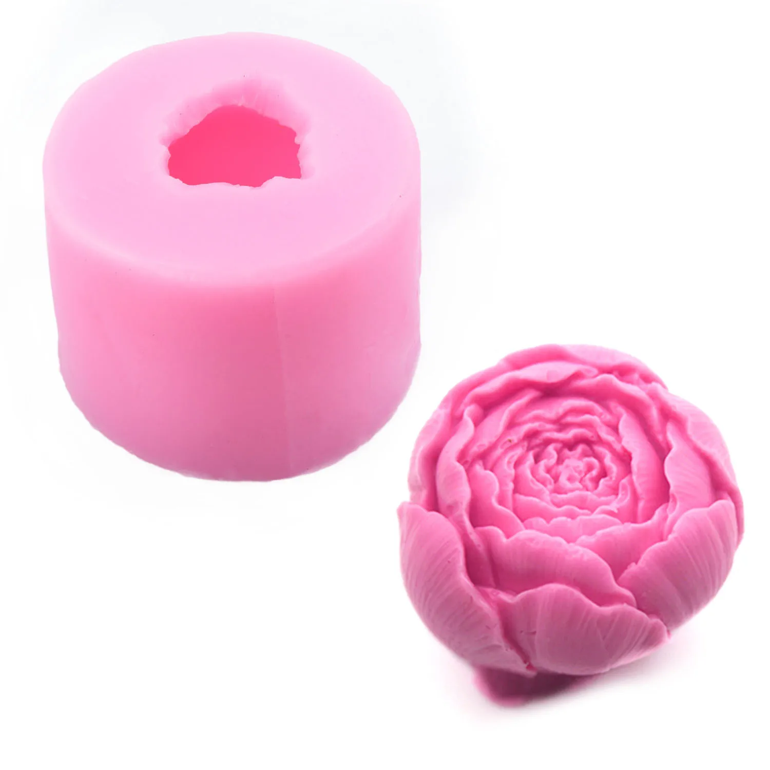

3D Rose Flower Candle Soap Mold Silicone Soap Making Mould DIY Crafts Xmas Gifts