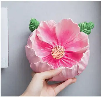 

Pastoral Resin 3D Flower Wall Storage Box Wall Mural Decoartion Home Livingroom Wall Hanging Ornaments Wall Sticker Crafts Art