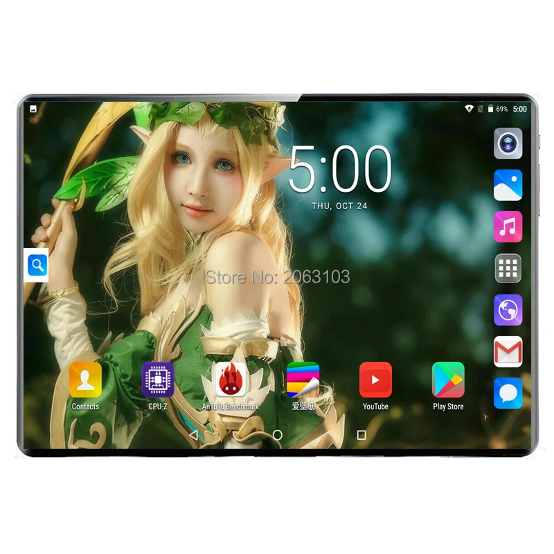 Супер закаленное 2.5D Glass3G 4G FDD LTE 10 дюймов планшетный ПК Deca Core 8 Гб ram 128 ГБ rom wifi Android 9 0