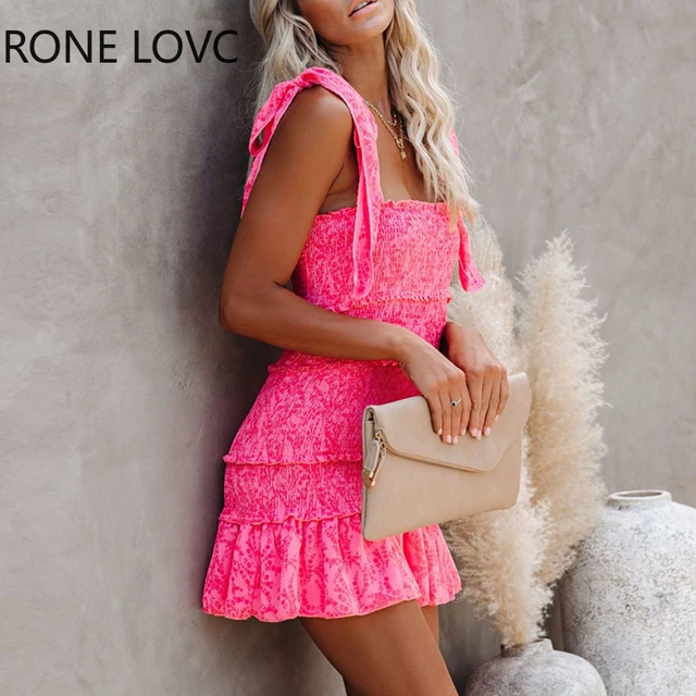 Women Tiered Ruffle Ruched Cami Dress Casual Dress Elegant Fashion Chic Dress