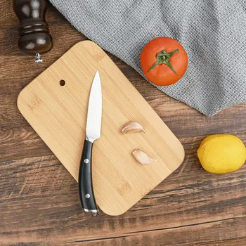 

'The Best' 4pcs/6pcs Durable Bamboo Round Square Cutting Board Set With Stand Kitchen Accessory 889