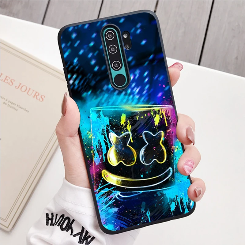 xiaomi leather case handle Marshmallow Dj Silicone Ốp Lưng Điện Thoại Redmi Note 8 7 Pro S 8T Cho Redmi 9 7A Bao leather case for xiaomi Cases For Xiaomi