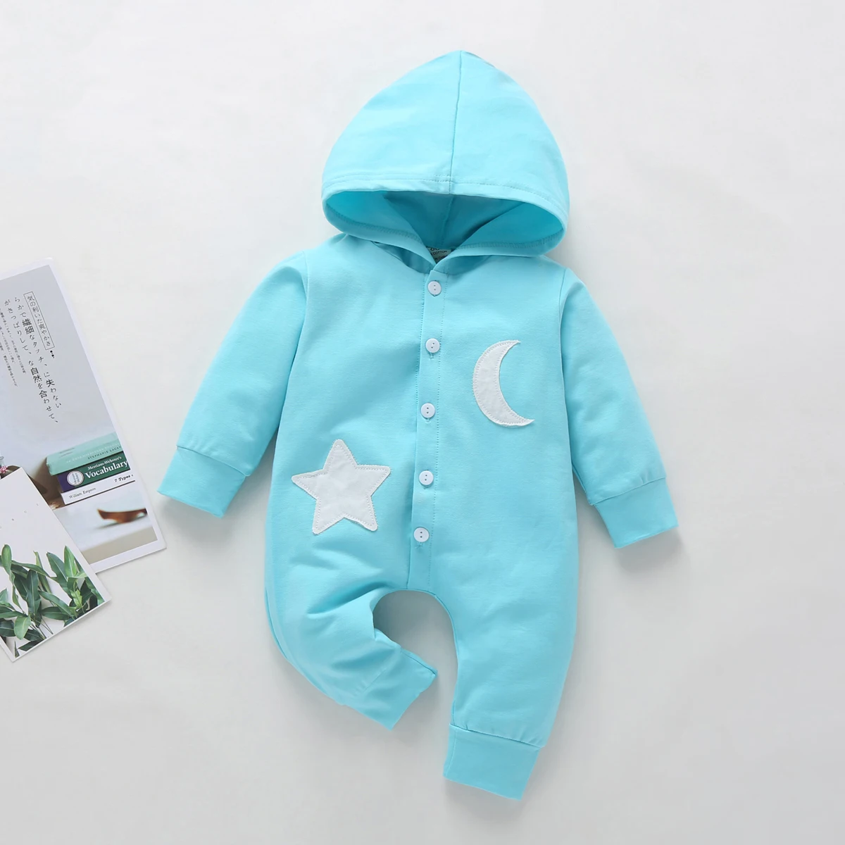 

2019 Newborn Baby Girl Kid Long Sleeve Hooded Romper Cotton One-Pieces Winter Autumn Clothes 3-24M Cute Baby Clothes