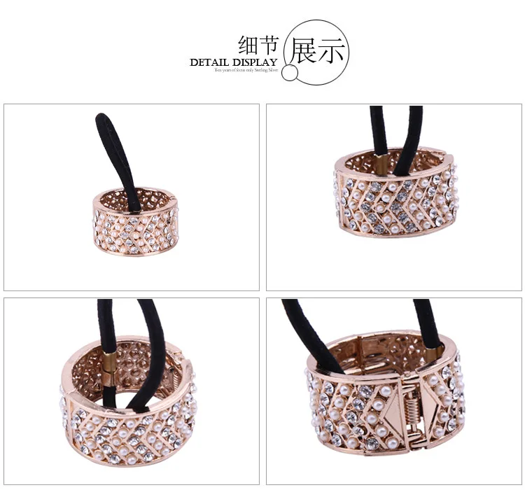 Manufacturers Direct Selling Korean-style Exaggeration Versatile Hair Band Spring Clip Hairband for Tying Hair Europe And Americ