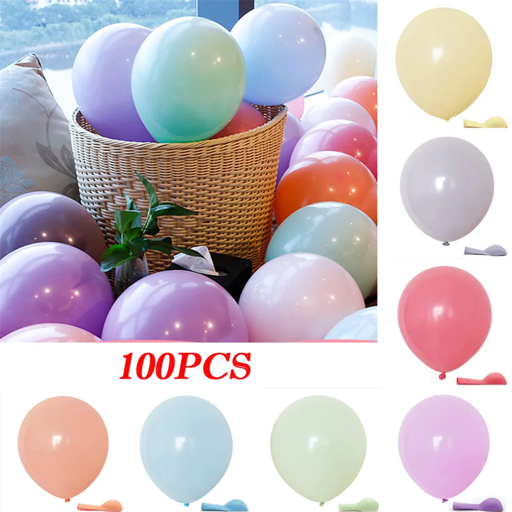 100 шт/партия, 100 макарон, яркие цветные вечерние воздушные шары, набор пастельных латексных шаров, вечерние свадебные аксессуары, 10 дюймов