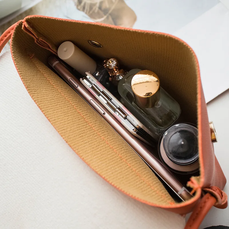 

2019 Autumn Shoulder Cross-body Hand Contrast Color Versitile Fashion Women's Change Mobile Phone Small Square Bag