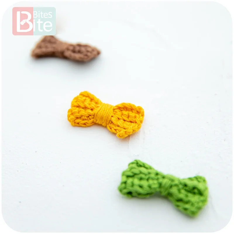 

20PC Baby Teether Crochet Bead Bow Tie Toy DIY teething Pacifier Chain Necklace Nurse Accessories Newborn Gifts Children's Goods