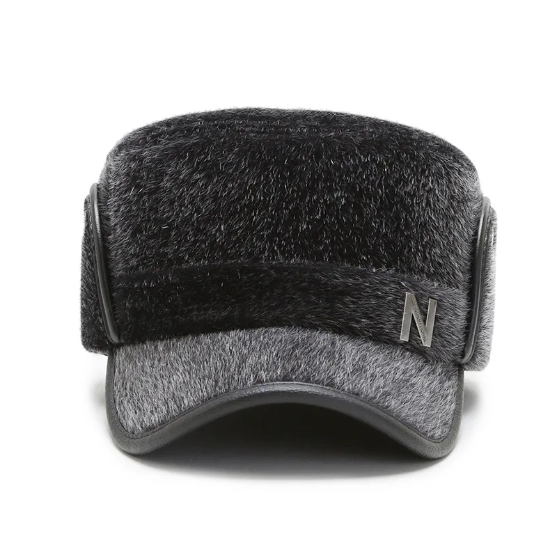 Winter Baseball cap For Men Warm Ear Protection Hat Outdoor Snow Ski Hat Snapback Dad Cap gorras