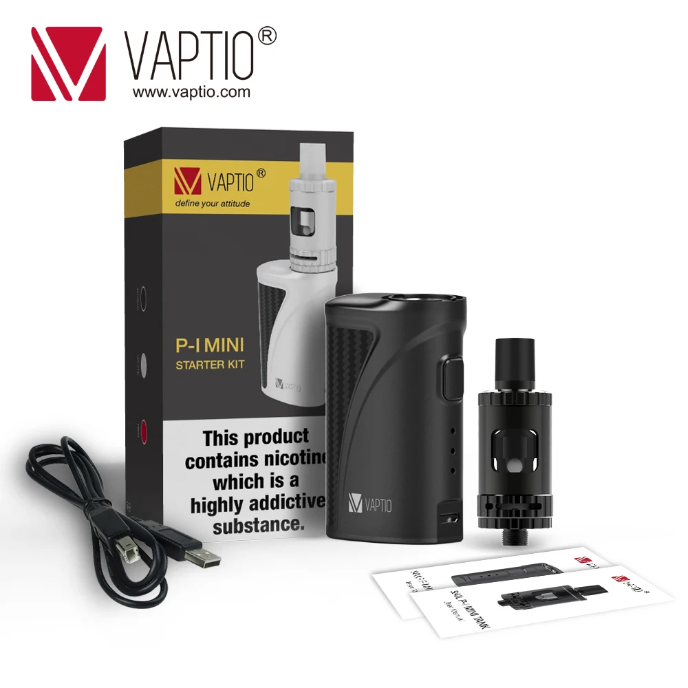 Электронная сигарета Vaptio P1 Mini KIT 1300 мАч встроенная батарея 510 комплект атомайзер