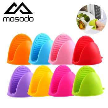 

Silica gel gloves 1pcs food grade anti scalding gloves thickened kitchen insulation tropical tray clip oven antiskid hand clip