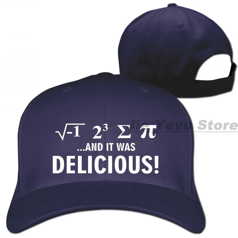Я съел пирог, и это было вкусно, Pi Day Math бейсболка для мужчин и женщин, Кепка для водителя грузовика, модная Регулируемая Кепка - Цвет: 1-Navy