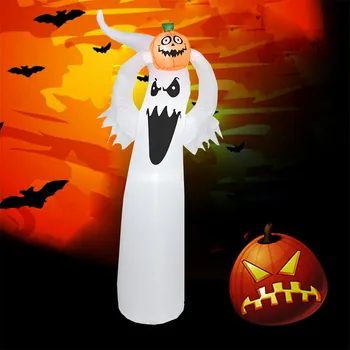 

Halloween Inflatable Glow Little Ghost Lifting Pumpkin with Light Inflatable Ghost Outdoor decoration Automatic inflation design
